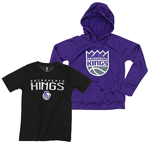 Outerstuff NBA Youth Boys (8-20) Team Hoodie and Tee Combo Set, Sacramento Kings, X-Large (20)