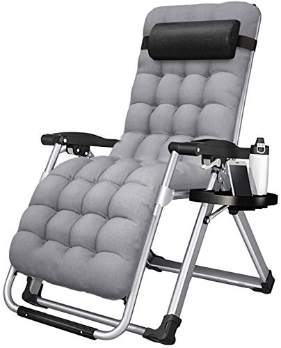 Chaise longue de jardin pliable grand format fauteuil relax de terrasse outdoor