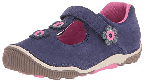 Stride Rite Baby Girls SRT Maisie Mary Jane Flat, Navy, 8.5 Infant
