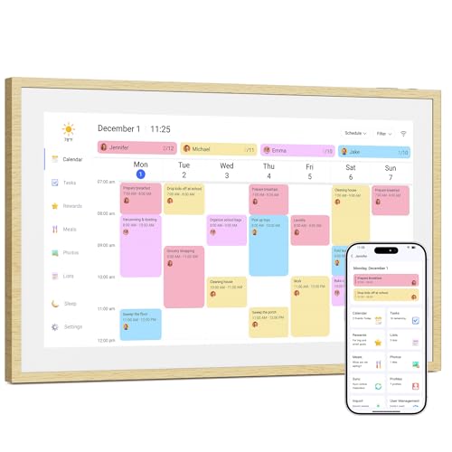 Image of Dragon Touch 15.6 inch Digital Calendar Chore Chart - Digital Picture Frame, Smart Family Planner, Hearth Display Desk Digital Calendar Best Gift for Women, Mom,Christmas, Wedding