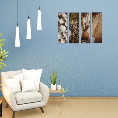 Image of RADIQORE Set of 4 Wall Decor for Living Room - Boho Aesthetic Wall Hangings for Home /Wall Decoration /Art With Double Tape (Aesthetic)