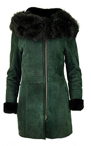 DX-Exclusive Wear Damen-Schaffellmantel, Lammfellmantel KPKK-0002 (46,...