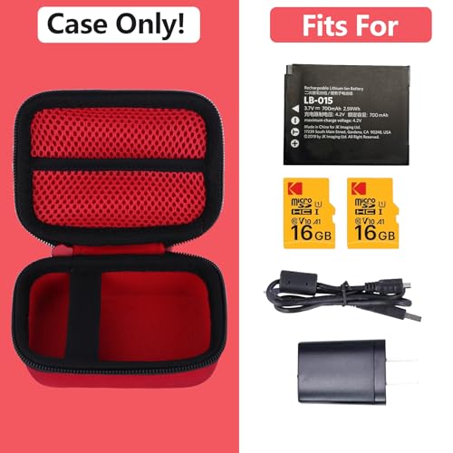 Funda rígida para cámara digital KODAK PIXPRO WPZ2 negra y roja miniatura 3