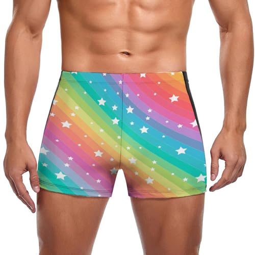 Boxer de bain Étoile Arc-en-Ciel séchage rapide pour swimming trunks