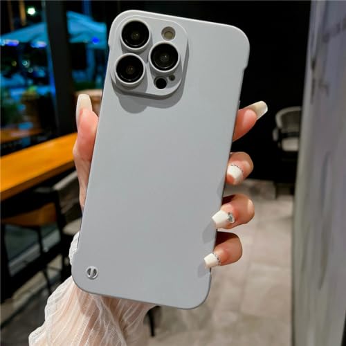 Coque iPhone 14 Plus ultra mince sans cadre PC dur mat housse caméra verre