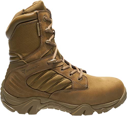 Bates Men's GX-8 Waterproof Composite Toe Side Zip Military and Tactical Boot, Coyote3