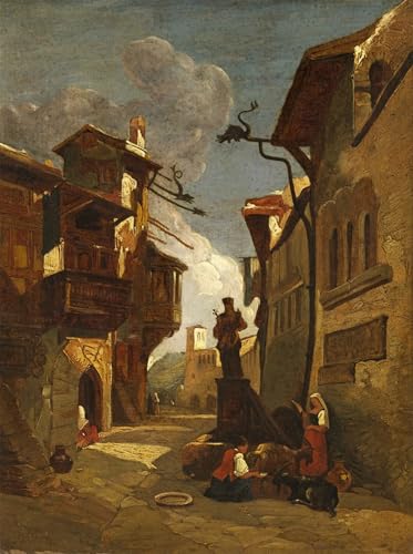 Impression Tableaux Graffiti Art de Haute Qualité William Muller Scène Italienne 60x90cm