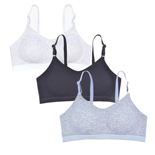 Teen Bras for Girls Ages 12-14 14-16,Girls Bras 10-12 Years Old Lightly Padded 4 Pack