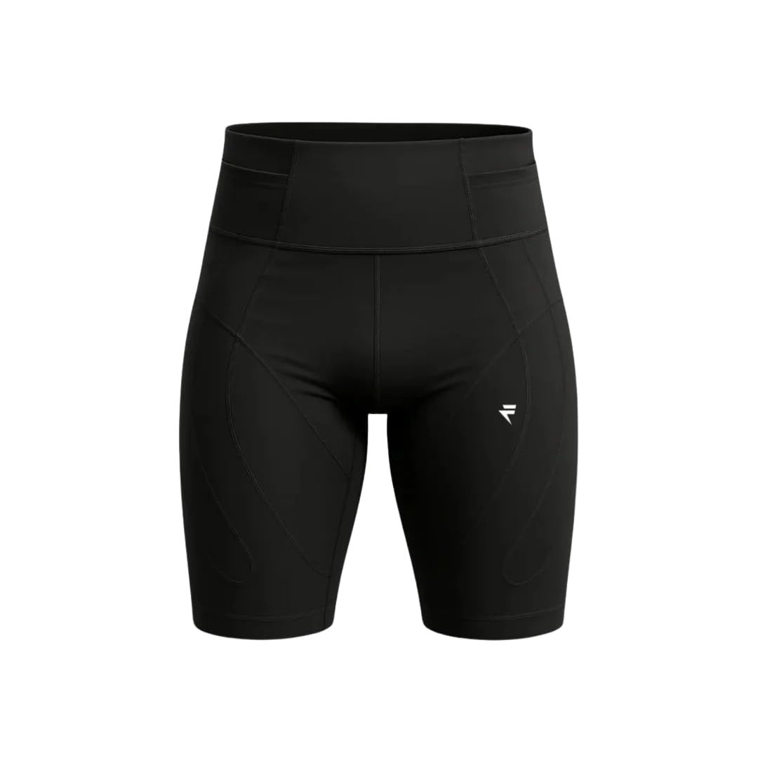 Flytex - Kompressionsshorts mit Gürtel – Komfort & Strapazierfähigkeit – leichte Unterstützung der Oberschenkel und Ischios – 3 integrierte Taschen – verschiedene Modelle für Damen/Herren