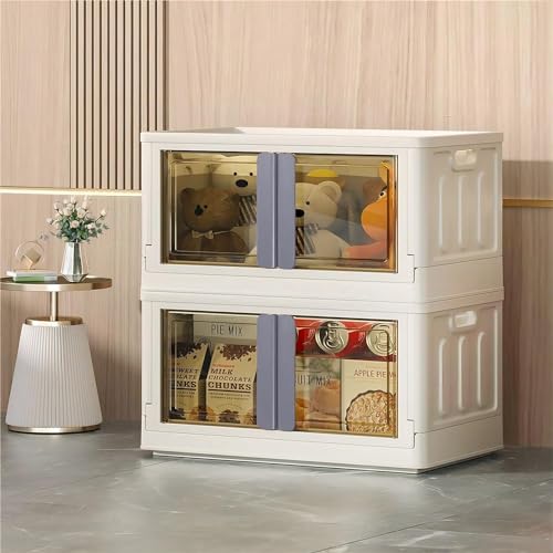 Image of JD FRESH Plastic Double Door Wardrobe for Storage /Storage Organizer /Kitchen Cupboard /Versatile and Sturdy Almirah for Clothes /Closet for Bedroom /Living Room /Laundry Room /Study - 2-Tier(White)