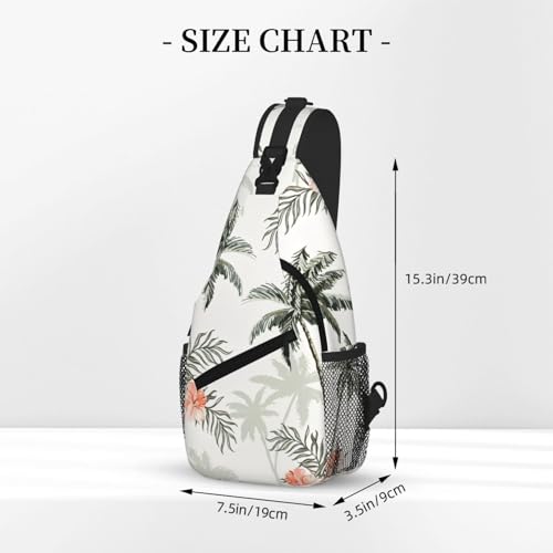 Tropical Palm Trees Printing Cross Chest Bag Diagonally Cute Prints Suitable For Men Outdoor Hiking Daily Travel Long Trips3