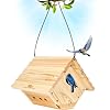 Bluebird Houses for Outside Hanging Cedar Birdhouses for Outdoors for Blue Birds Chickadees Titmice Nuthatches Great Gifts for Grandma Grandpa Gift