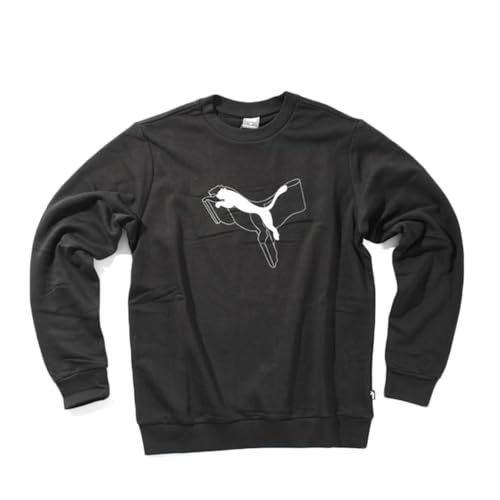 PUMA キッズ スウェット トレーナー ESS+ LOGO LAB クルースウェット TR ジュニア 子供 ジャージ スエット 子供服 684814 01-プーマブラック