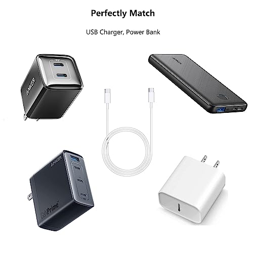 OthoKing USB C to USB C Charger Cable, Type C Fast Charge Compatible for iPhone15/15 Plus/15 pro/15 pro max/iPad/Samsung Galaxy S23 22 and More (79in/2m/6.6ft)