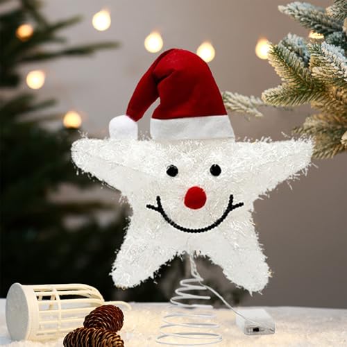 Estrella iluminada de puntas para árbol de navidad y buffet de año nuevo 8