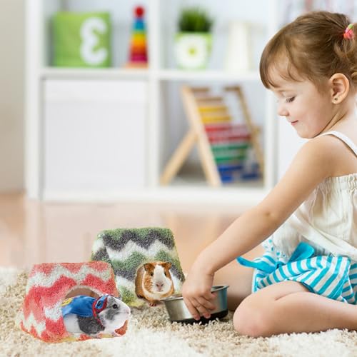 SUPERPAWS Cama grande de 25 x 25 cm de porquinho-da-índia, esconderijo de porquinho-da-índia, laváve