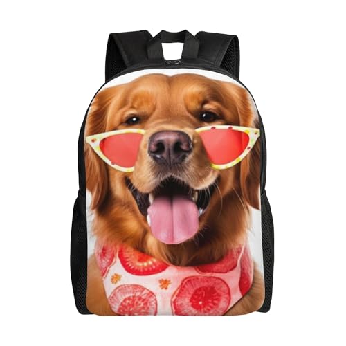 Lightweight Daypack For Adult Dog Sunglasses Bandana Large Capacity Backpack For Travel Hiking Camping 16 Inch
