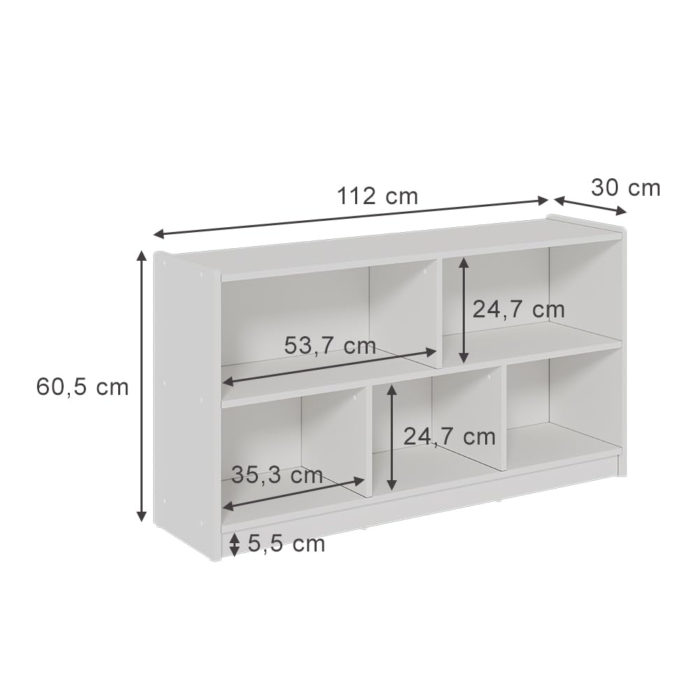 Vicco Kinderregal Conny, Weiß, 112 x 60.5 cm