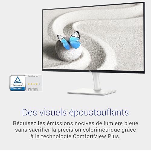 Dell S2725H 27" Full HD (1920x1080) Écran PC, 100Hz, IPS, 4ms, 99% sRGB, Haut-parleurs intégrés, Bords Ultra-Fins, 2X HDMI, Garantie 3 Ans, Blanc