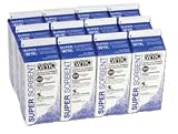 WYK Super Sorbent 2000 Series – Industrial Liquid & Oil Absorbent and Traction Agent for Spills, Leaks & Safety Maintenance – Fast-Acting Multi-Purpose Spill Absorber – BLUE Super Sorbent - Pack of 12