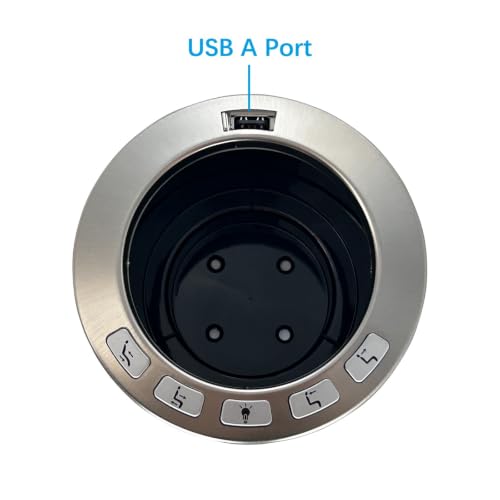 Image of Power Recliner Raffel Systems CHB R2ULBA 01 MW Theater Cup Holder | USB Port, With Light, Lift Chair Electric Sofa Cup Holder Replacement