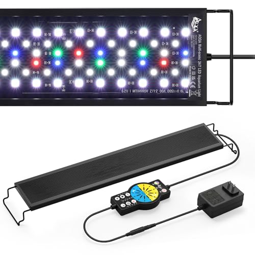 Image of AQQA 24 /7 Aquarium Light with Timer, Full Spectrum LED Fish Tank Light