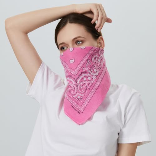 image for combocube 12 Pack(one dozen) Multi-Purpose novelty Pink Cotton Paisley