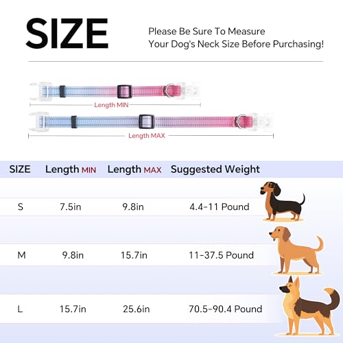 LED-Smart-QR-Code-Dog-Collar-Lost-at-Night-Collar-Showing-Details-of-Owner-and-pet-Durable-Adjustable-Soft-Rose-red-Suitable-for-Small-Medium-and-Large-Dogs