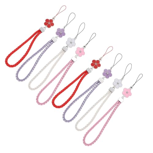 Correa de muñeca para móvil LABRIMP: 8 piezas de cordón tejido en cuero con enganche seguro