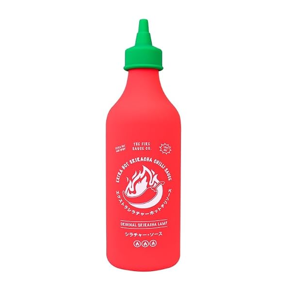 Gift Republic Chilli Sauce Bottle Silicone Lamp – Trendy Touch Desktop Lamp – Bedroom Décor Light – USB Rechargeable Soft Silicone Light – Portable Night Light for Kids, Teens & Adults by Gift Republic - Image 4