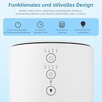 Slevoo Luftreiniger für Zuhause, Tierhaarallergie, 3-in-1 HEPA Filter, CADR 200m³/h, Schlafmodus, gegen Tierhaare, Rauch & Gerüche, energiesparend, 03 Pro Max – Ansicht 6
