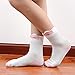 T.H.L.S Girl Socks Cotton Cat Crew for Big Kids Children Youth Seamless Toe 5-Pack 10-13 Years