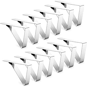 quxup Tafelkleedklemmen voor buiten eettafel, picknicktafelklemmen, verdikt, sterk roestvrij staal, tafelkleedklemmen, ideaal voor buiten en binnen, keuken, picknick (12 roestvrij staal)