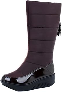 [イグル] ブーツ あったか レディース 防寒ダウンブーツ 5センチヒール 履きやすい レディース 軽量軽い スノーブーツ ブラック ブラウン 秋冬 快適 滑らない スリッポン 厚底 歩きやすい ウィンターブーツ 防水 女性 保温