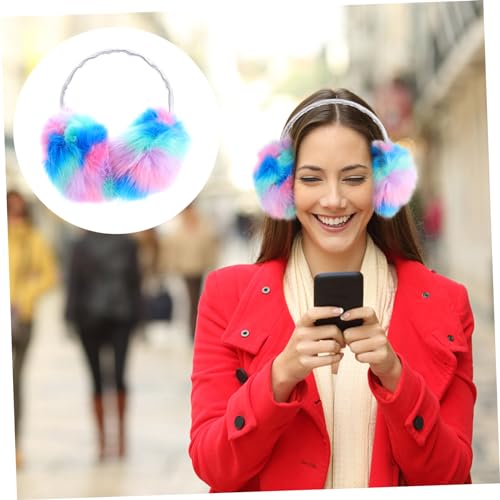BESPORTBLE 1pc Adorable Plush Earmuffs for Boys and Girls Warm Ear Colorful Soft Faux Fur Design for Activities and Cosplay for Birthdays and Holidays4