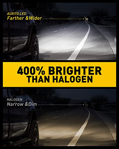 image for AUXITO H11 H8 H16 LED Fog Light Bulb, 400% Brightness Super Bright, 65