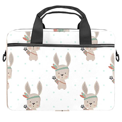 Sac ordinateur portable 14,5 pouces avec bandoulière et housse PC 13 pouces lapin cerise