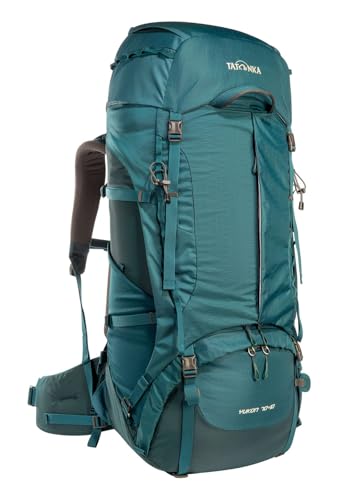 Tatonka Yukon 70+10 - Trekkingrucksack mit Frontzugriff, verstellbarem Rückensystem, extra Bodenfach, Regenhülle und 80 Liter Volumen (teal green/jasper)