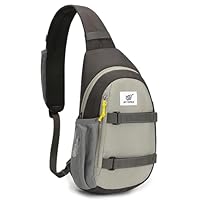 SKYSPER Sling Bag Anti-Theft RFID Crossbody Bag Travel Cross Body Backpack Shoulder Hiking Sling Daypack(Lightgray)