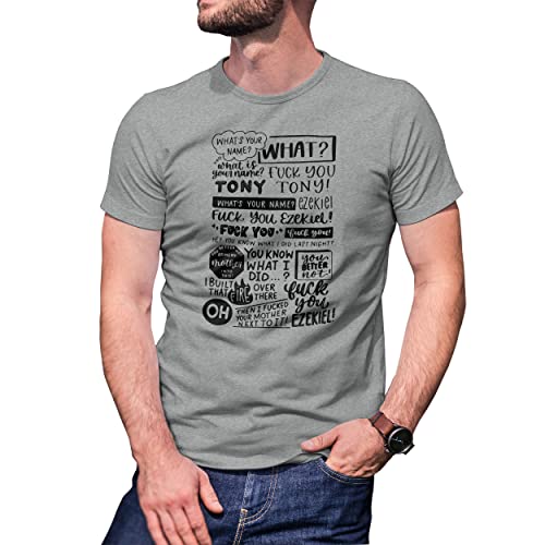 B&S Boutique Fuck You Tony and Ezekiel Meme Stylish Novelty Trending T-Shirt Gris pour Homme Size XL