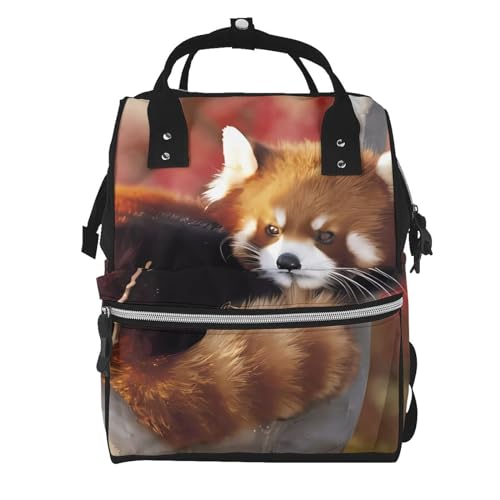 Sac à langer imprimé panda rouge sac à dos pour maman et papa
