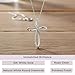 Jewelili 10K White Gold Cross Pendant Necklace for Women | 1/5 CTTW Natural White Round Diamonds | 18