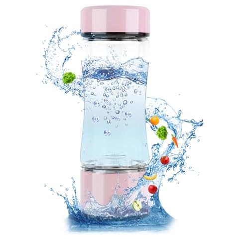 Hydrogen Water Bottle Generator, Portable Hydrogenated Water Ionizer Machine, Ion Bottles with SPE PEM Technology, Electrolysis 4000 PPB Water, Hydroh Health Hydrowave Lifewater, Hydro(Sakura Pink) Cover