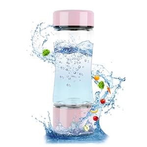 Hydrogen Water Bottle Generator, Portable Hydrogenated Water Ionizer Machine, Ion Bottles with SPE PEM Technology, Electrolysis 4000 PPB Water, Hydroh Health Hydrowave Lifewater, Hydro(Sakura Pink)
