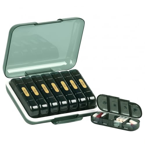 Image of Premium Unbreakable Medicine storage organizer- Waterproof Medicine organizer box- Medicine Box, 7 days Medicine Box For Home-Large Pill Organizer Box Case