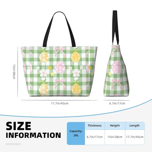 Women's Beach Tote Bag Large Waterproof Travel Bags with Pockets Sandproof Handbag for Camping Gym Pool3