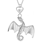 FÜR DICH Kette mit Anhänger Drachen aus 925 Sterling Silber (Silber, 45)