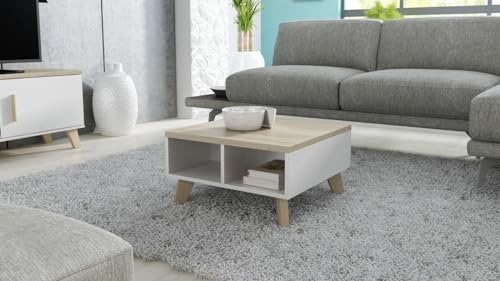 Cama Lotta 60 Coffee Table White/Sonoma Oak