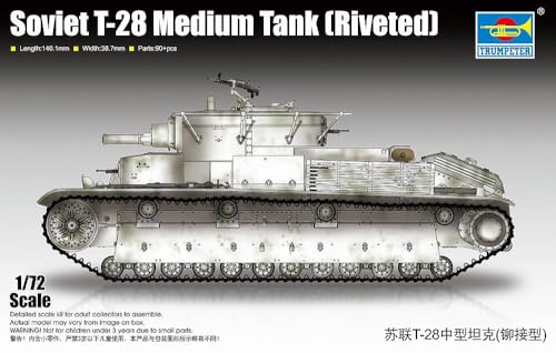 Soviet T-28 Trumpeter 7151 maquette plastique char moyen sans défaut