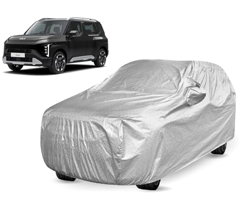 Image of Auto Hub Car Cover Compatible with Syros with Mirror Pocket, Syros Car Cover Waterproof, Metallic Silver